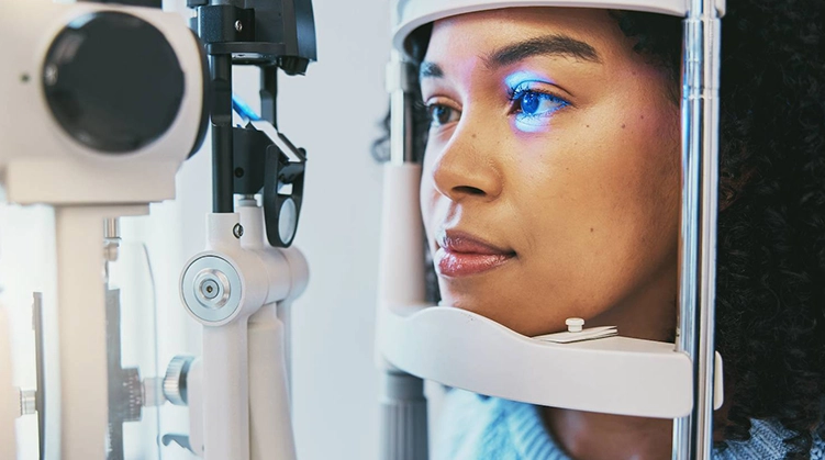 Ophtalmologie en Tunisie – Diagnostic et traitement des troubles visuels Consultation ophtalmologique en Tunisie entre un ophtalmologue et un patient présentant des troubles de la vision